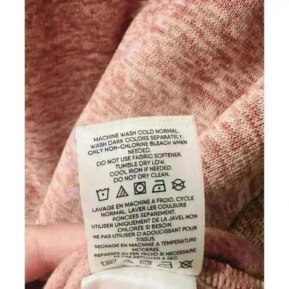 Lands’ End Women’s Plus Embroidered Sweater Fleece Quarter Zip Pullover 1X Pink - Picture 7 of 7